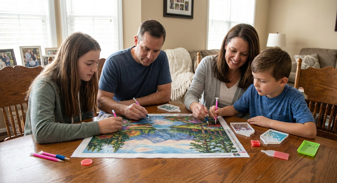diamond painting for families